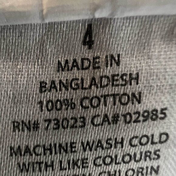 Aeropostale Jean Short Women Size 4 Blue Printed Boyfriend Cutoff Button Fly - Picture 9 of 16